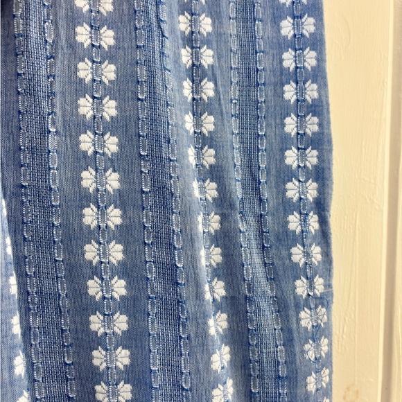 Citrus Called to Surf Isa Jacquard Blue White Maxi Dress Coastal Vacation XXXL - Picture 5 of 11